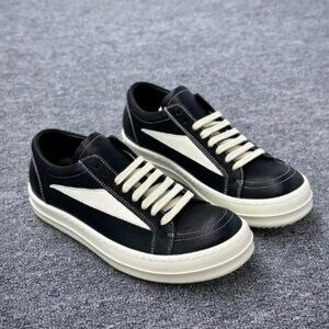 Rick Owens Black and White Leather Oxfords